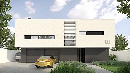 Еднофамилна къща с модерна архитектура и двор в кв.Драгалевци