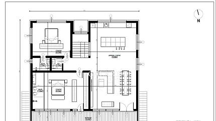 Еднофамилна къща с модерна архитектура и двор в кв.Драгалевци