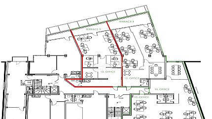 Офис с тераса в сграда клас А