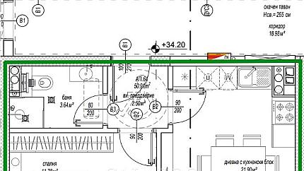 Апартамент с една спалня до Бизнес парк в Младост 4