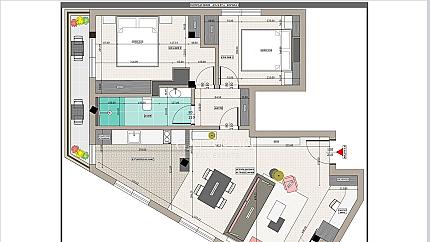 Aпартамент с 2 спални на метри от Мол Парадайс