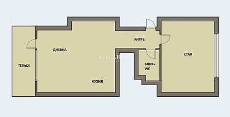 Furnished one-bedroom apartment in Simeonovo district