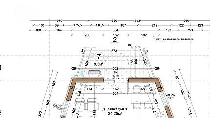 Тристайно жилище в малка бутикова сграда